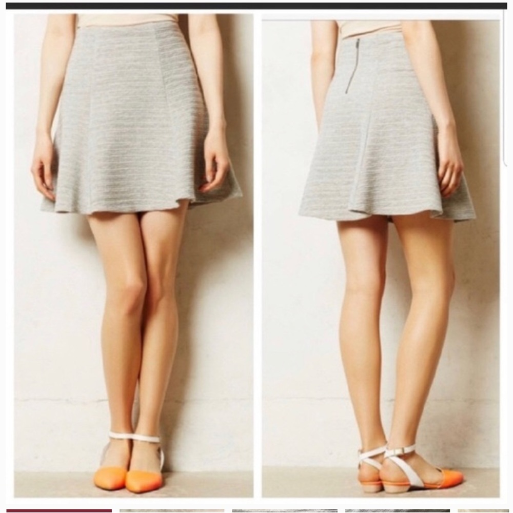 Grey Anthropologie skater skirt medium